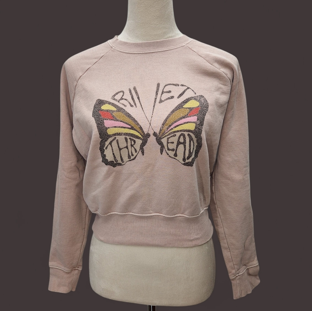 Rivet & Thread Butterfly Raglan Sweatshirt XS Madewell Limited Edition Sweater
